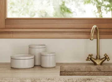 Pilar Aufbewahrungsdose mit Deckel - Moonbeam, Ø12x13,5 cm - blomus