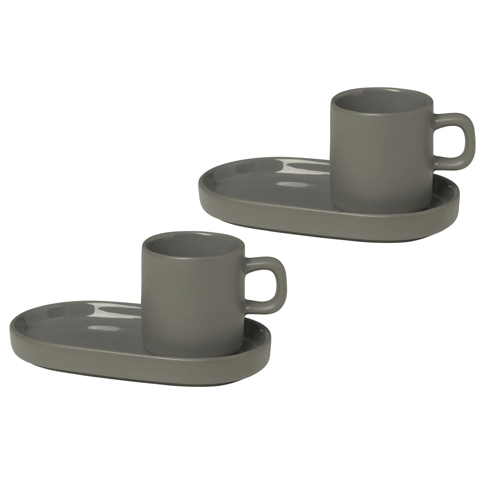 Pilar Espressotasse 2er Pack, Pewter blomus
