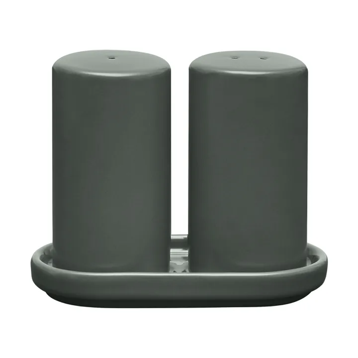 Pilar Salz- & Pfefferstreuer 2-teilig - Agave Green, Ø4,5x11,5 cm - Blomus