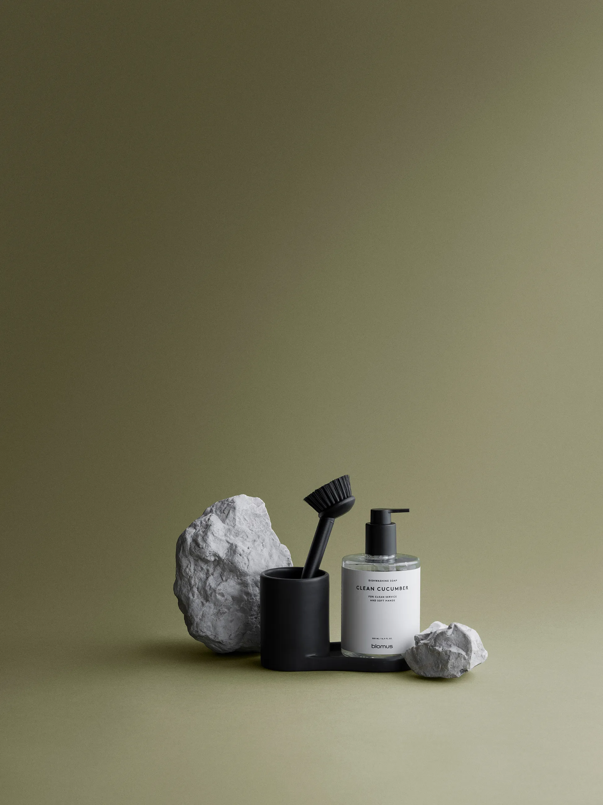 Piro Spülbürsten- und Seifenhalter, Schwarz blomus