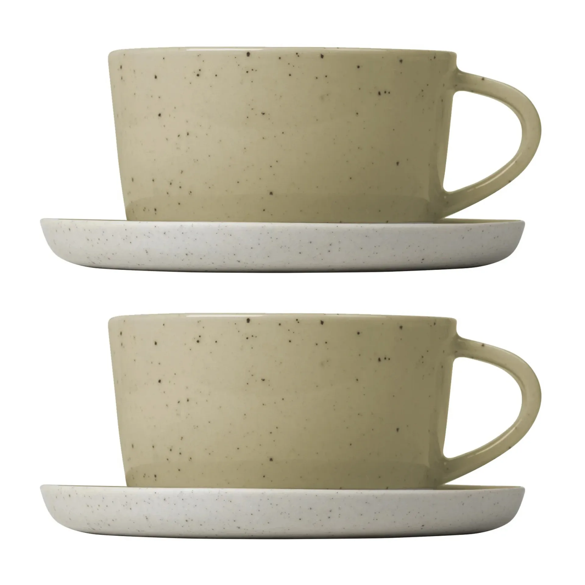 Sablo Kaffeetasse mit Untersetzer 2er Pack, Savannah blomus