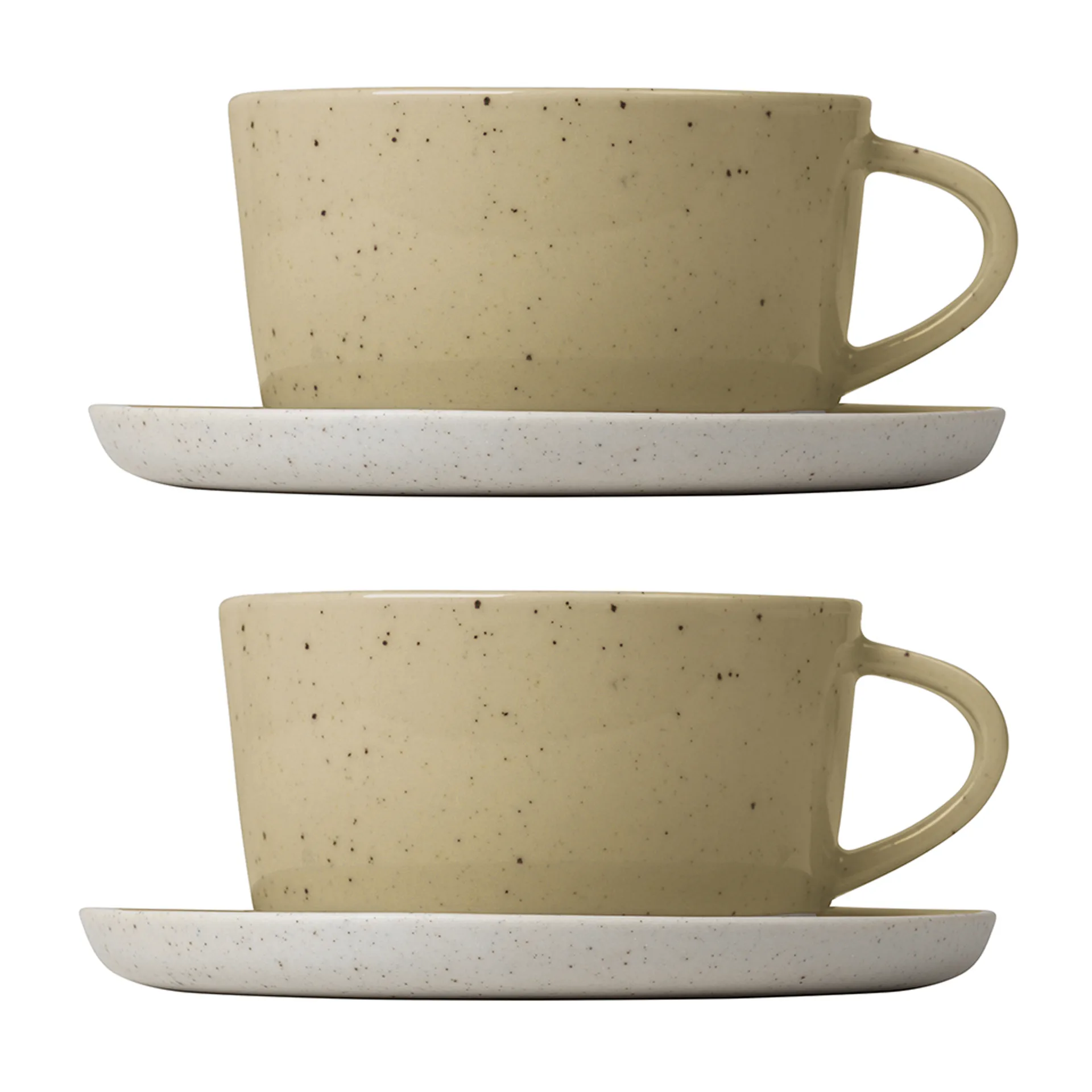 Sablo Teetasse mit Untertasse 25cl 2er Pack, Savannah blomus