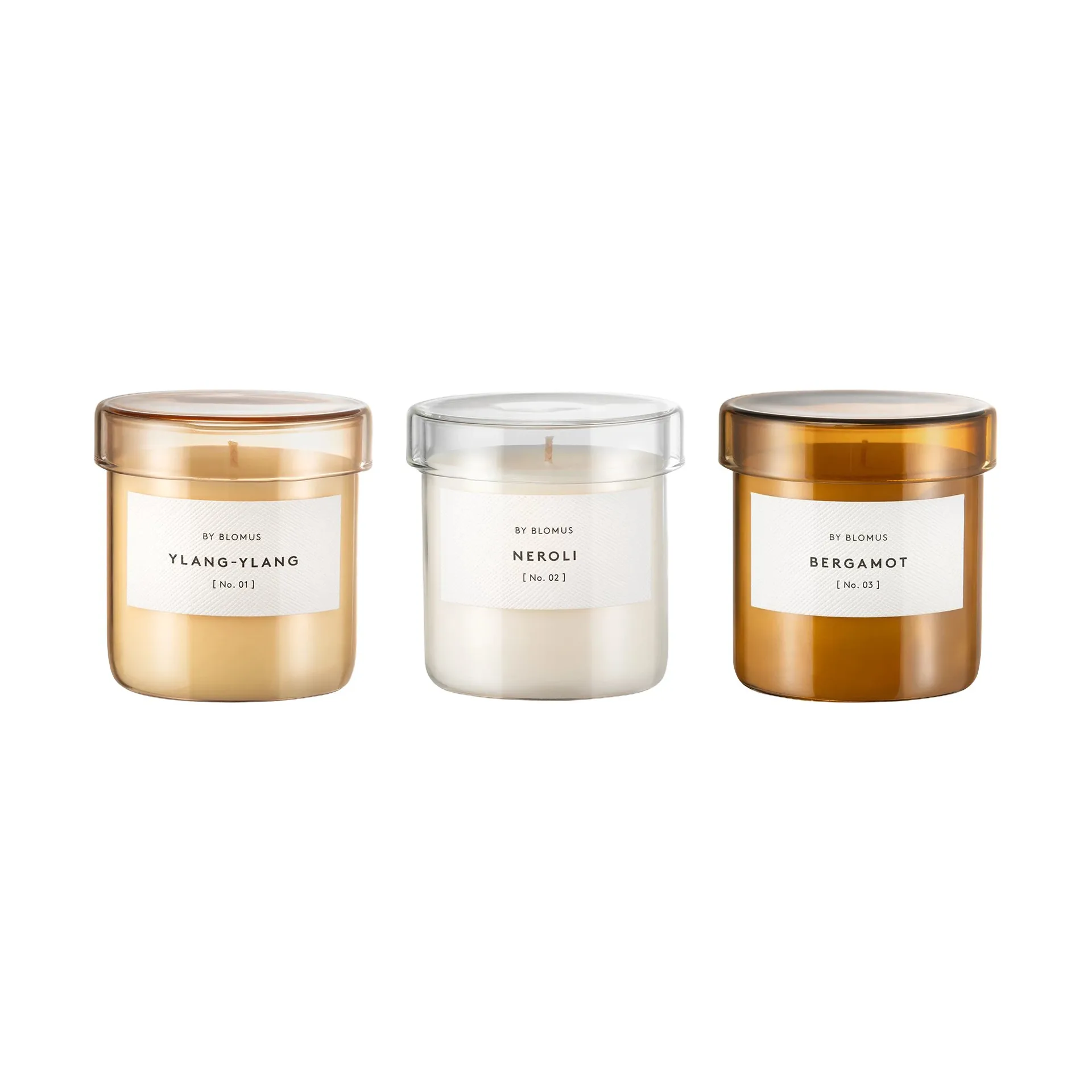 Vaola Duftkerze S 3-teilig, Ylang-Ylang, Neroli, Bergamotte blomus