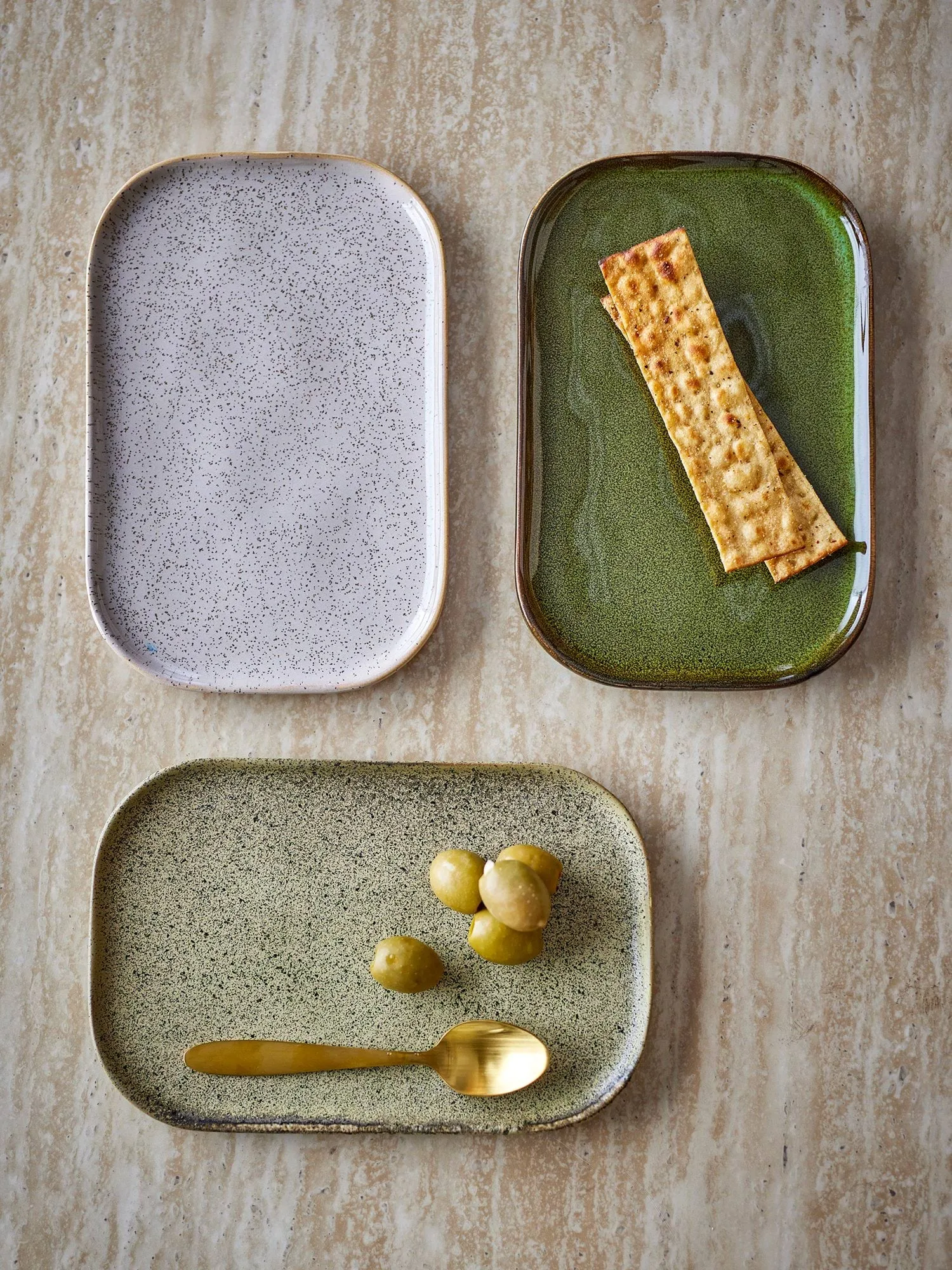 Addison Dessertteller, Grün, 3-teilig Bloomingville