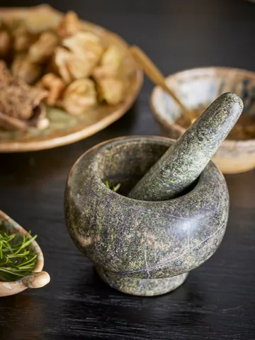 Arazo Mörser mit Stößel Ø12,5 cm - Grün - Bloomingville