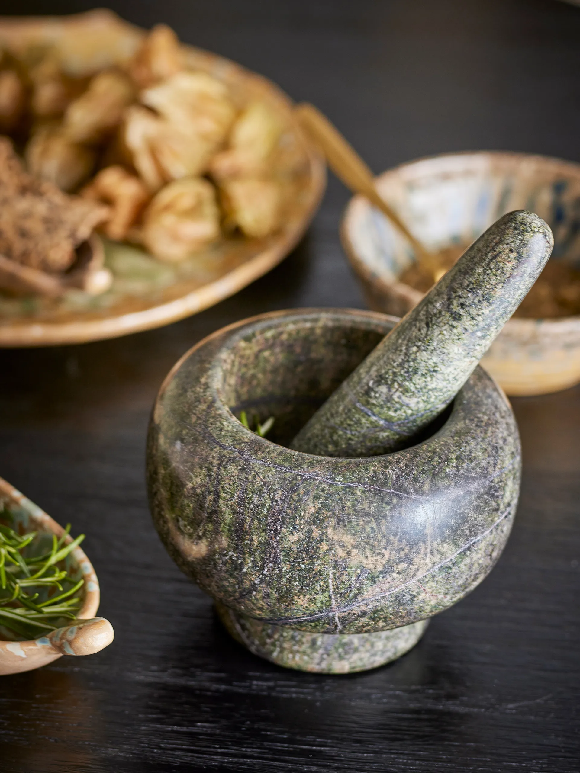 Arazo Mortel mit Stößel Ø12,5 cm, Grün Bloomingville