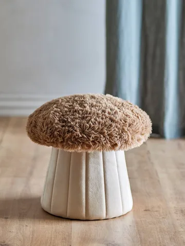 Bertil Pouf Ø37cm - Schwamm, Braun - Bloomingville