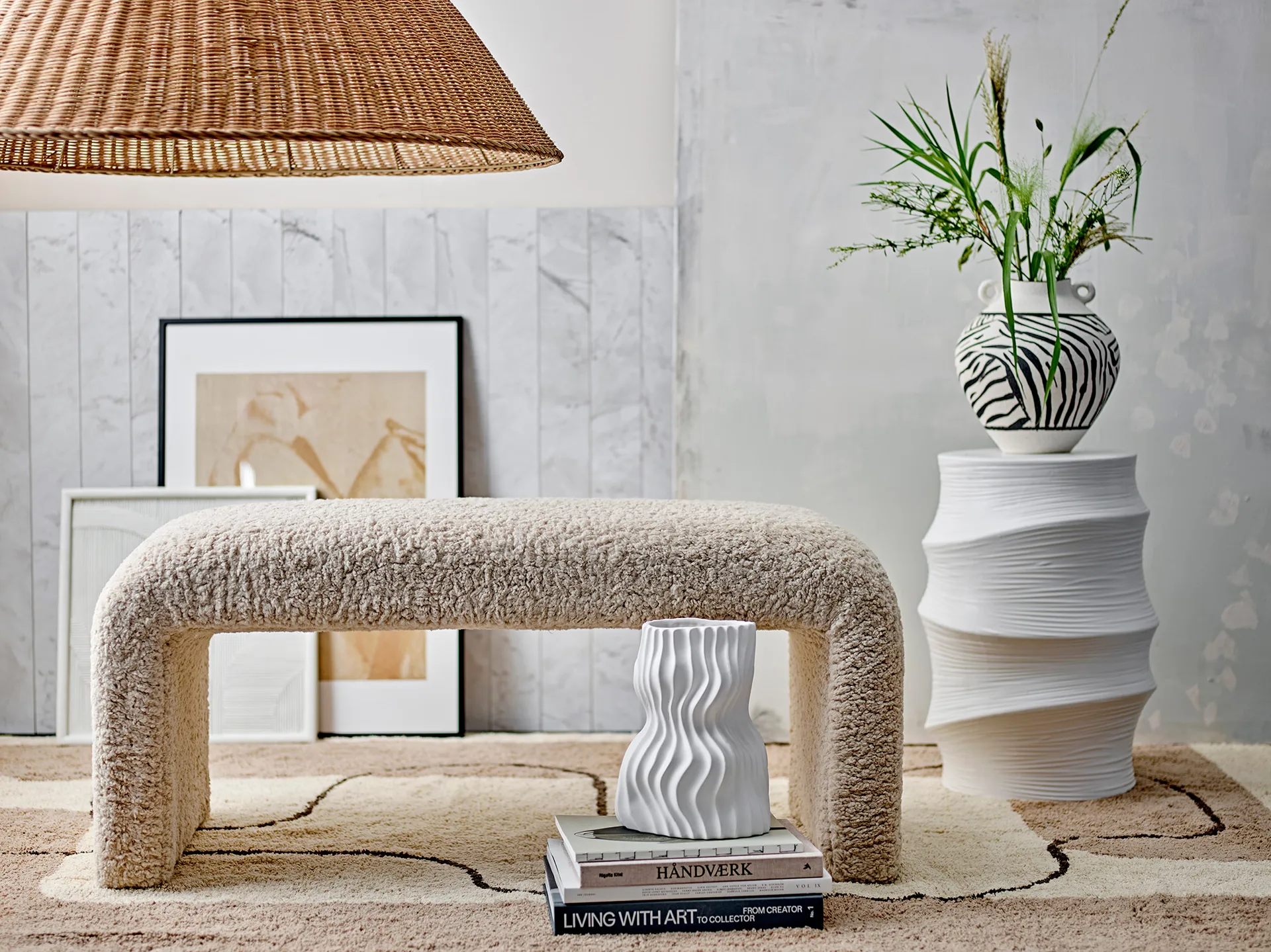 Bet Teppich 150x215 cm, Nature cotton Bloomingville