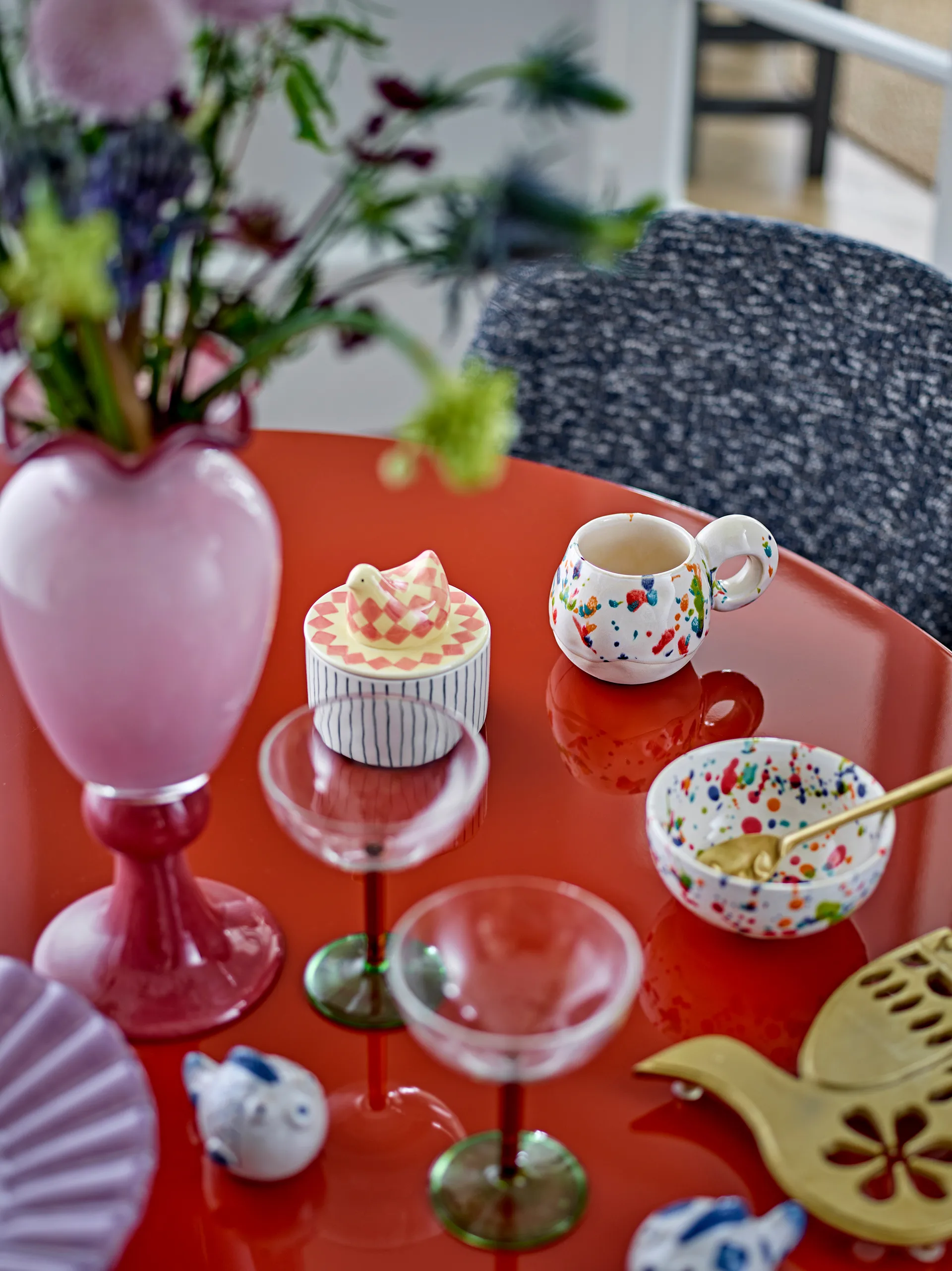 Biona Schale mit Deckel Ø11 cm, Rose Bloomingville