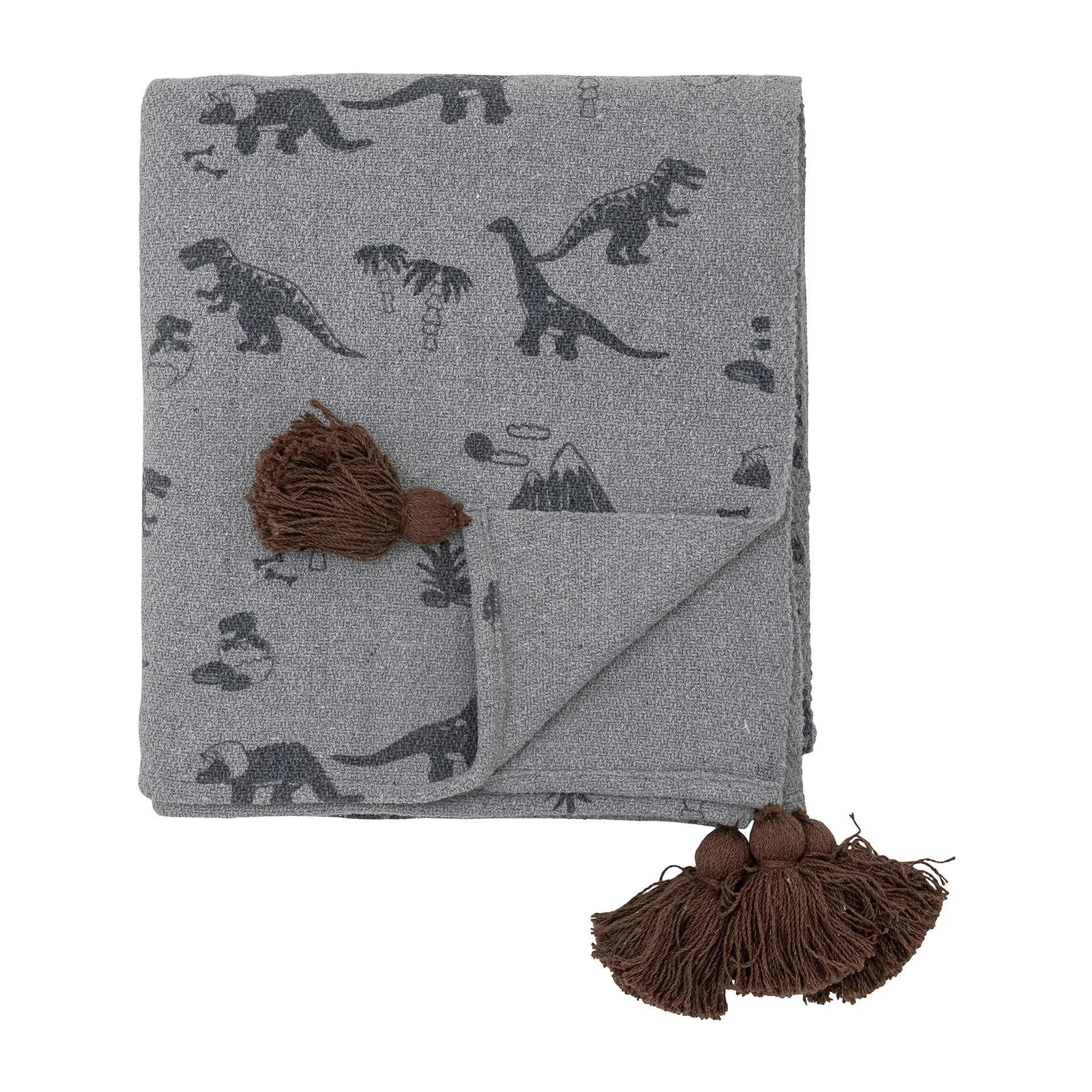 Bongo Wolldecke 130 x 160cm, Blau Bloomingville