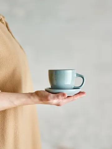 Brenta Tasse mit Untertasse 4-teilig - Blau - Bloomingville