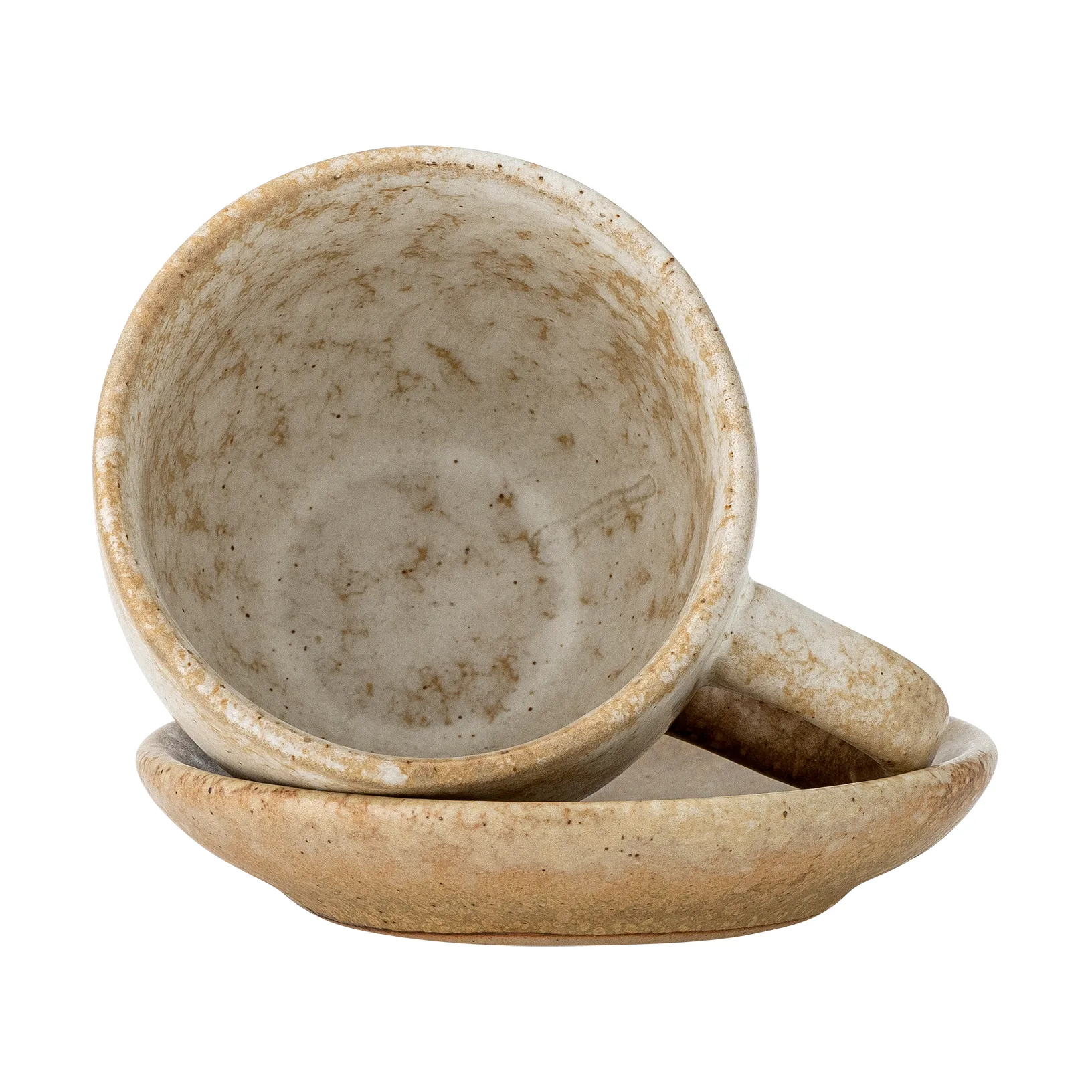 Brenta Tasse mit Untertasse 4-teilig, Natur Bloomingville