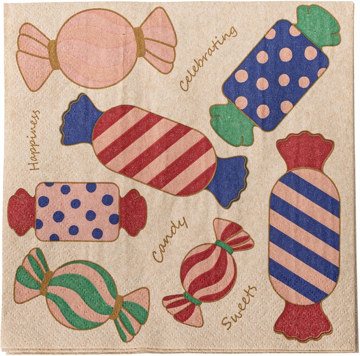 Caramella Serviette 33x33 cm 20er-Packung, Rosa Bloomingville