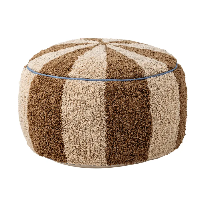 Charoline Pouf Ø44cm - Braun-Weiß-Blau - Bloomingville