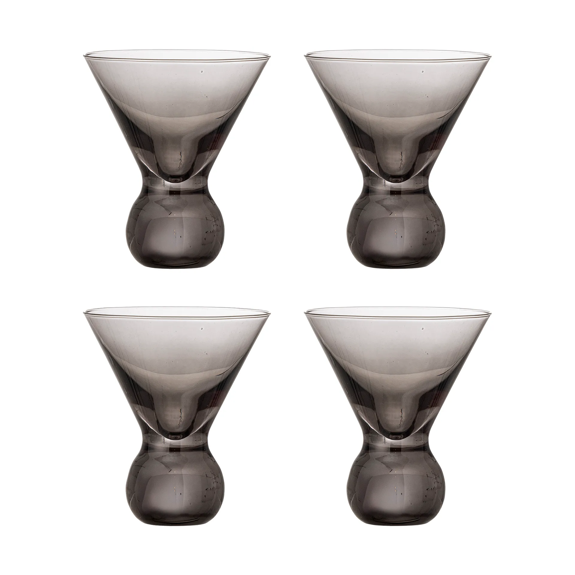 Corliss Cocktailglas 4-teilig, Grau Bloomingville