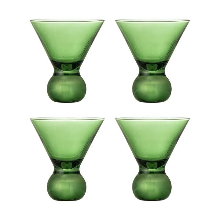 Corliss Cocktailglas 4-teilig - Grün - Bloomingville