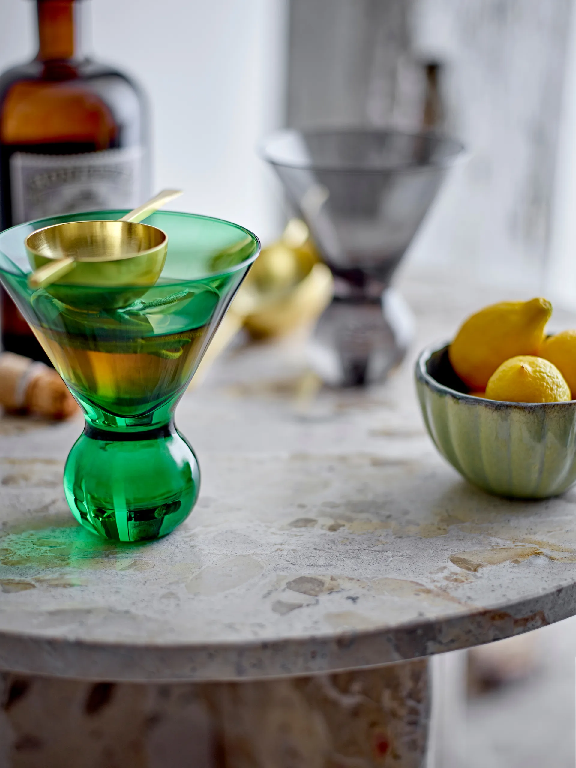 Corliss Cocktailglas 4-teilig, Grün Bloomingville