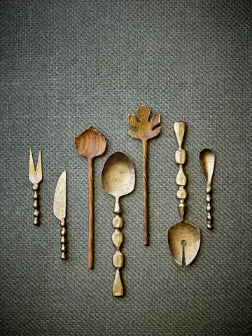 Edi Salatbesteck 2-teilig - Messing - Bloomingville