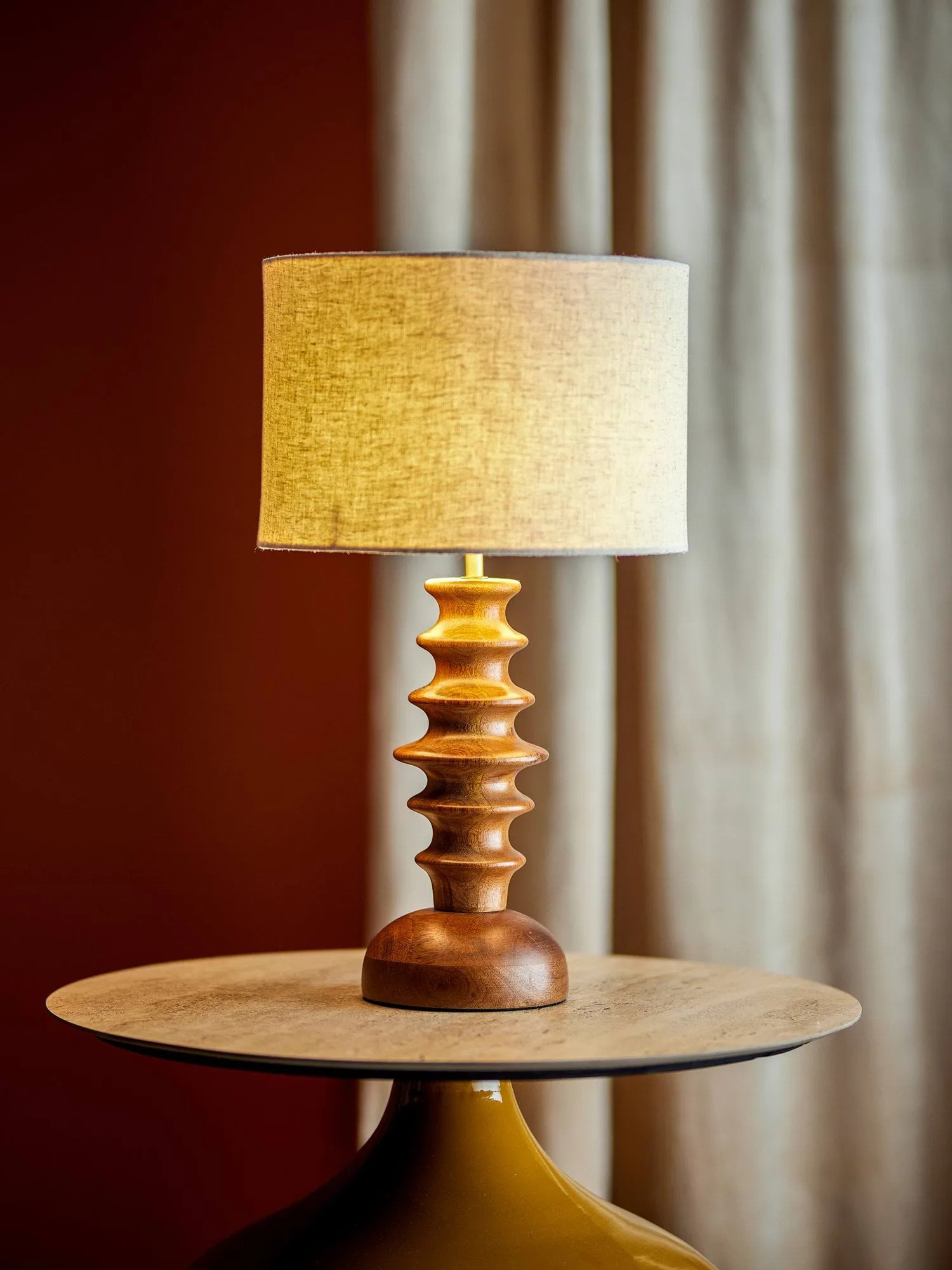 Elinora Tischlampe, Braun, Ø30 cm Bloomingville