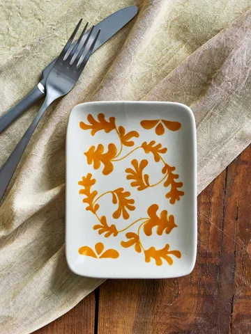 Fauni Dessertteller - Gelb, 15x11,5 cm - Bloomingville