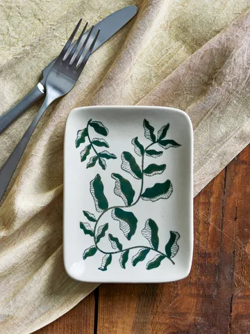Fauni Dessertteller - Grün, 15x11,5 cm - Bloomingville