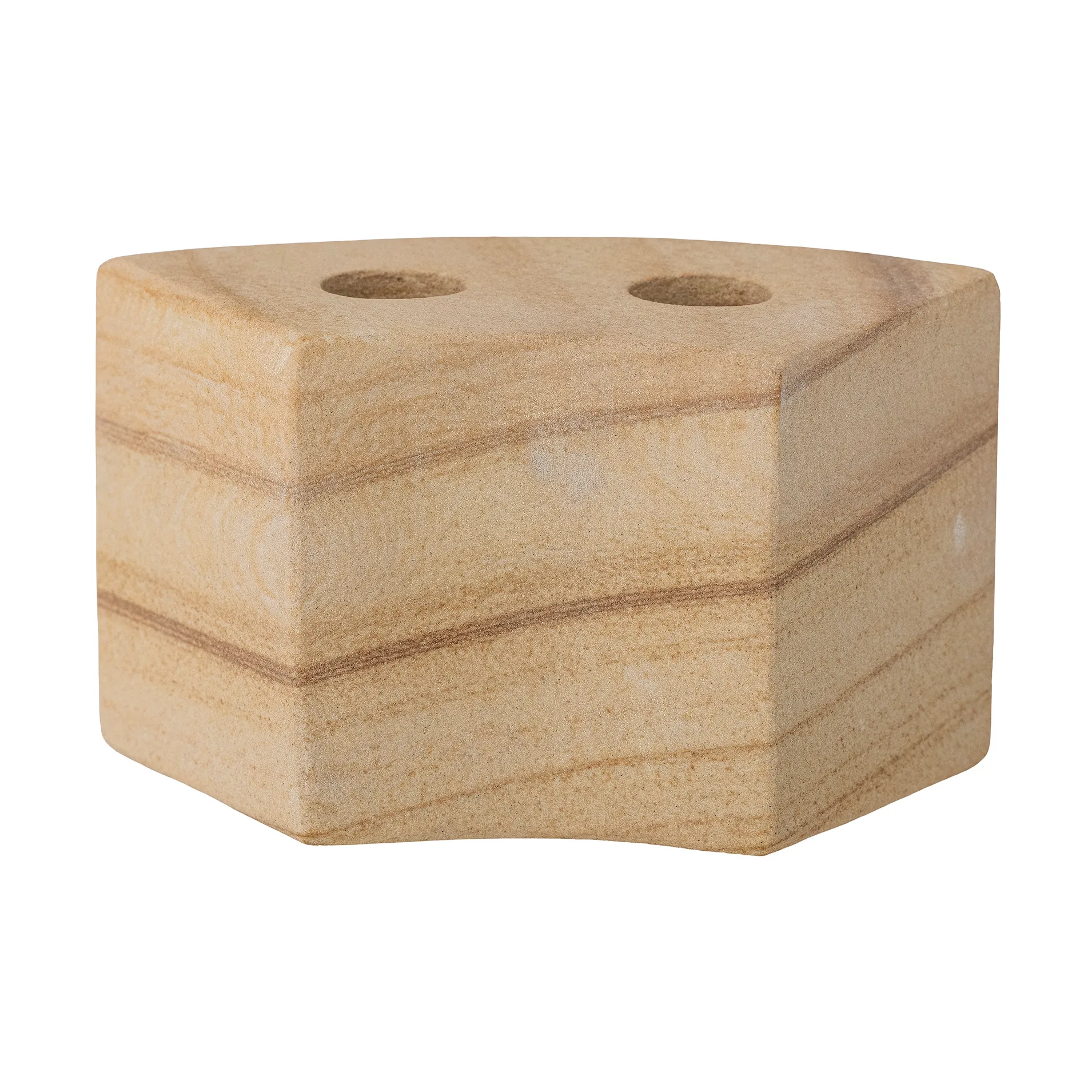 Florida Kerzenständer 14,5x8x7,5 cm, Natural sandstone Bloomingville