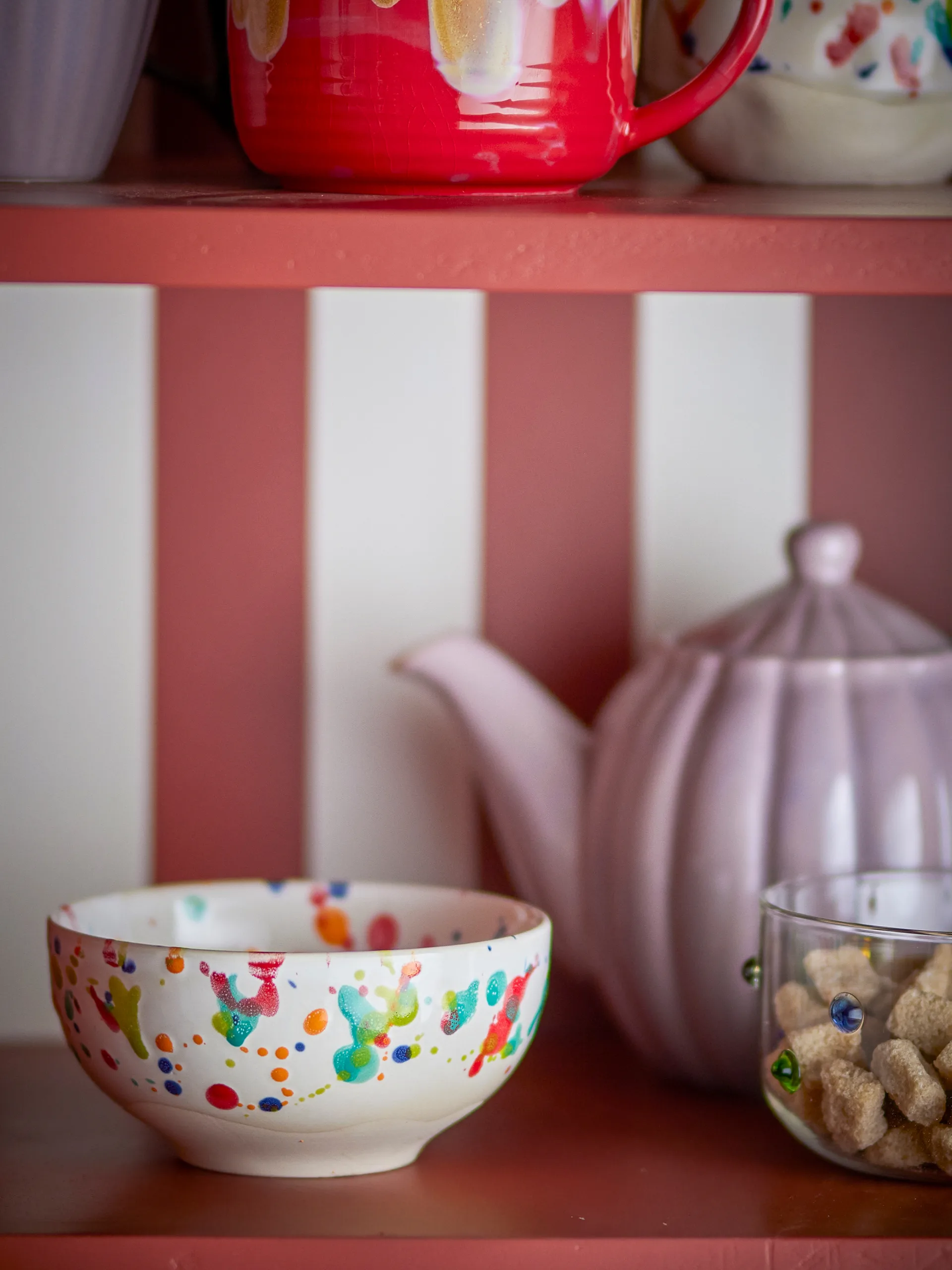 Freckles Schale 4-teilig Ø11,5 cm, Rot Bloomingville