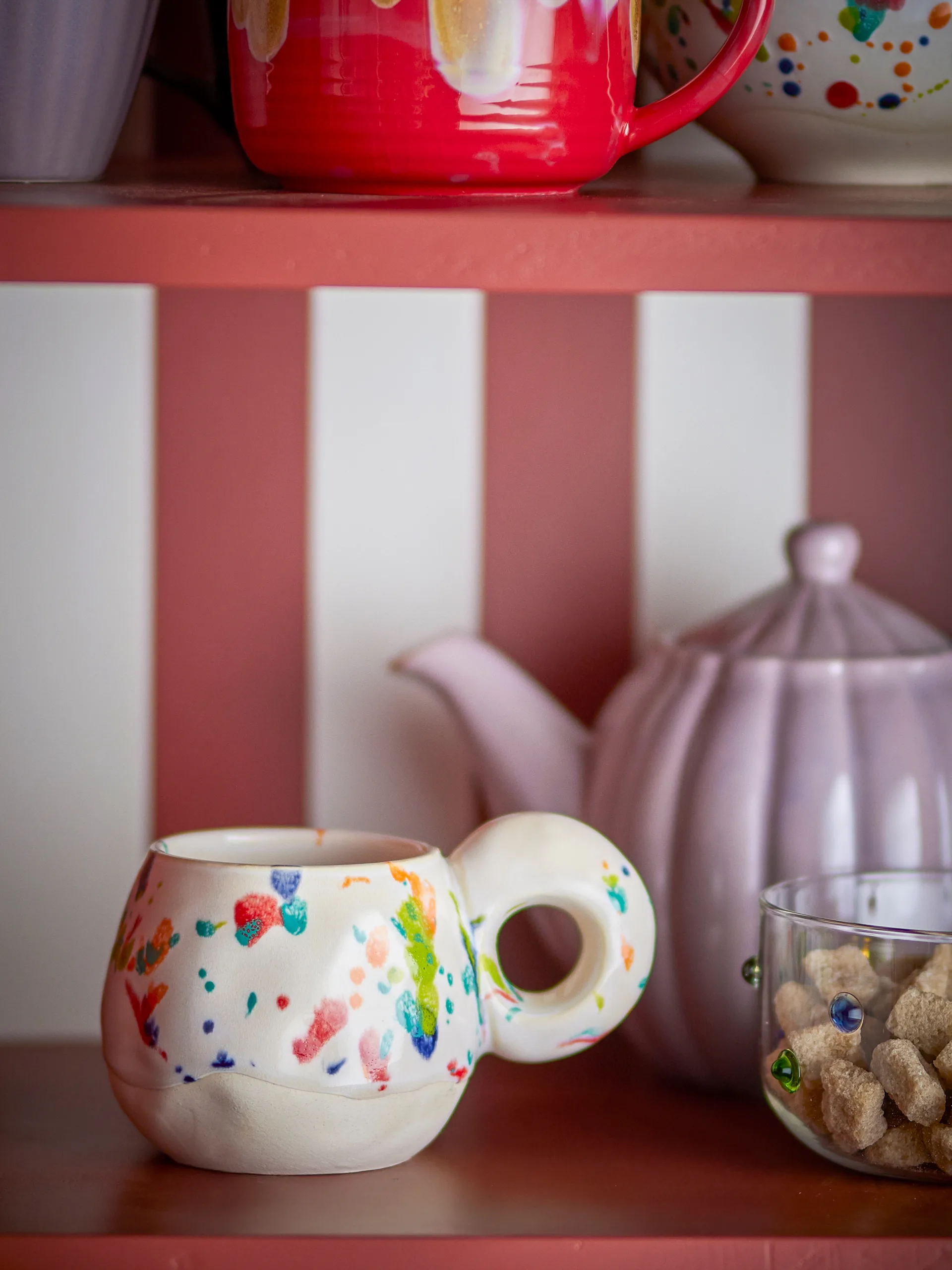 Freckles Tasse 4-teilig, Rot Bloomingville