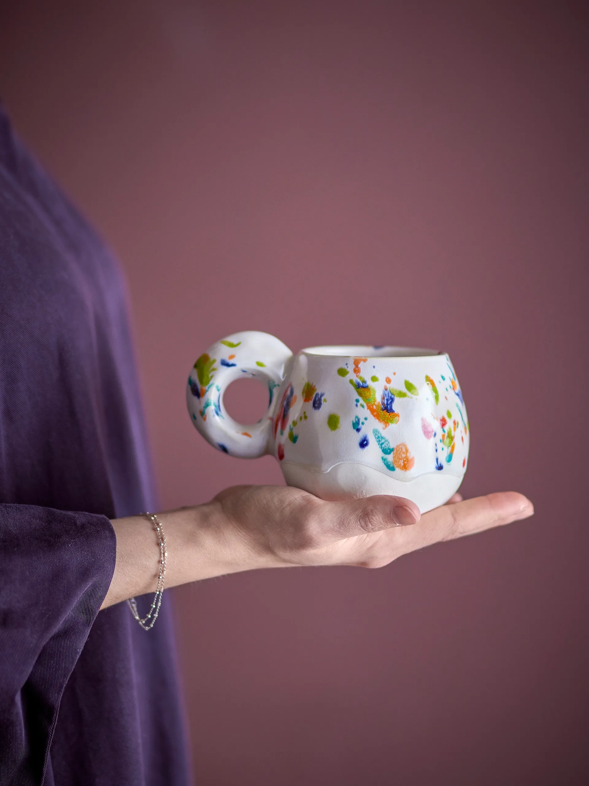 Freckles Tasse 4-teilig, Rot Bloomingville