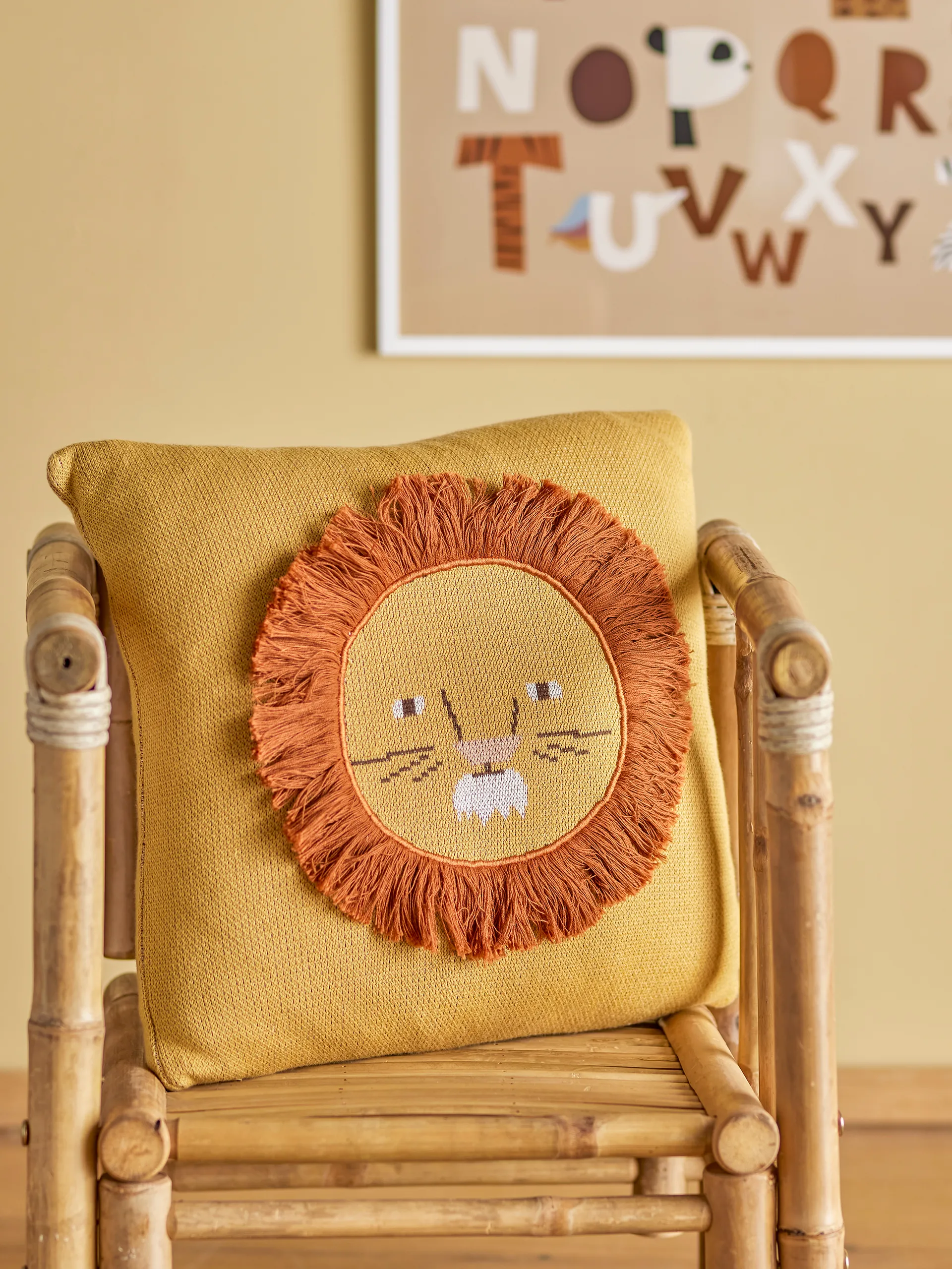 Harrison Kissen 40x40 cm, Yellow lion Bloomingville
