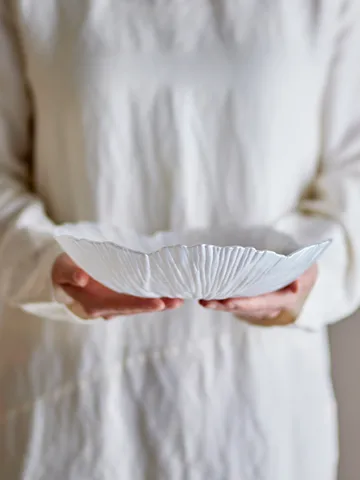 Iani Schale Glas Ø26 cm - Weiß - Bloomingville