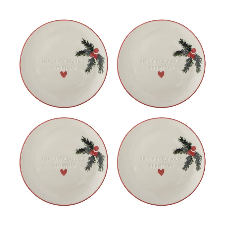 Jovida assiett - Natur, 4 Teile, Ø16 cm - Bloomingville