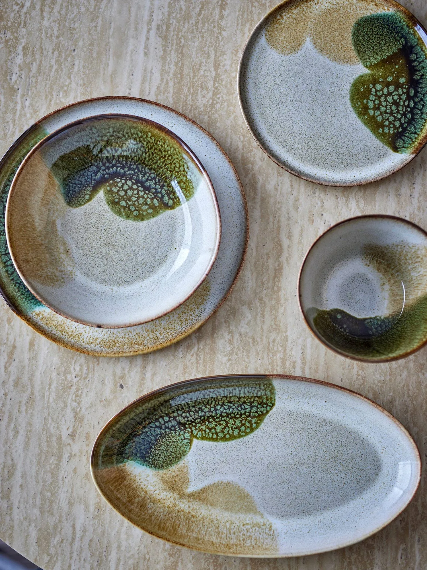 Jules Servierplatte, Grün, 33,5x18,5 cm Bloomingville