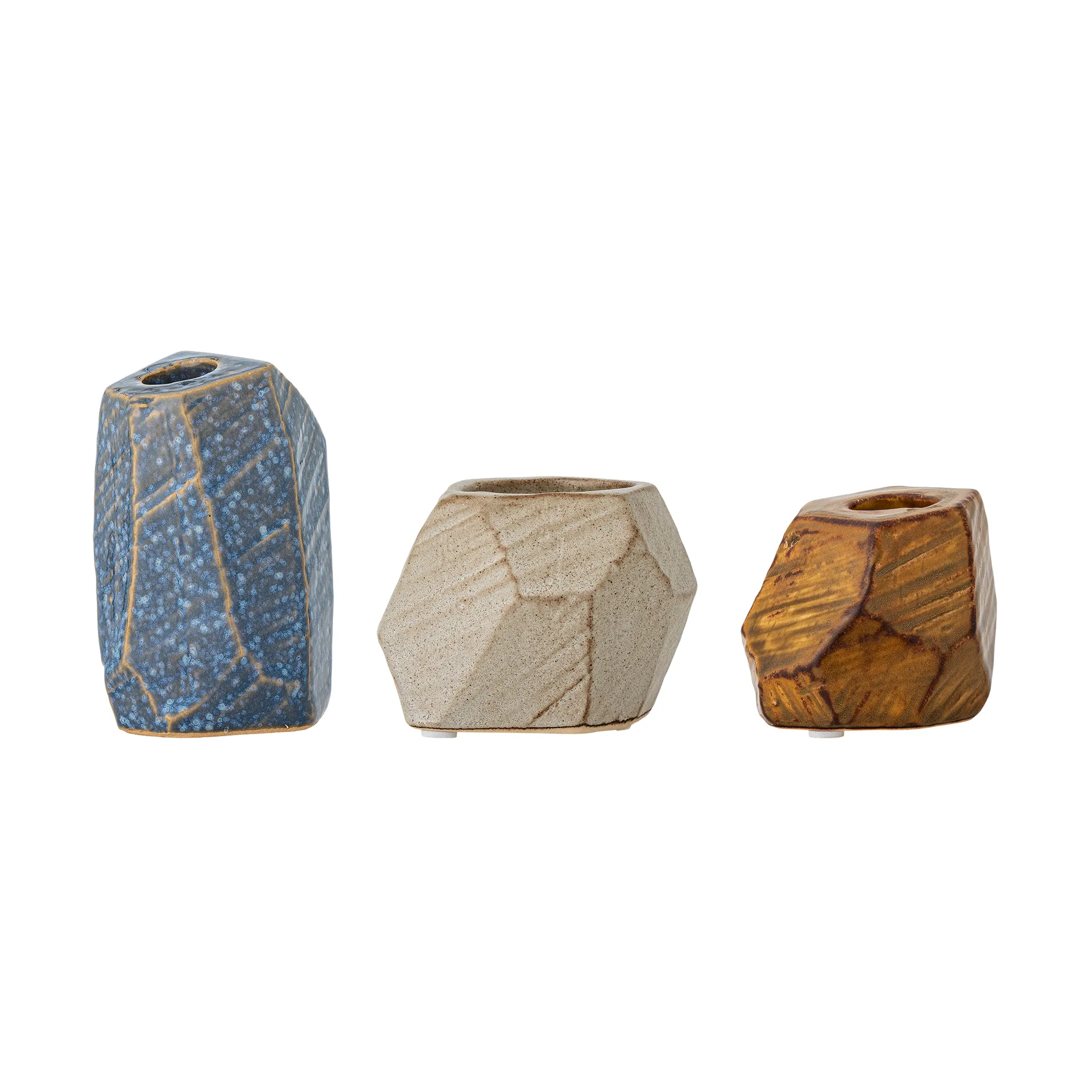 Kimber Votiv- & Windlicht 3-teilig, Blau Bloomingville