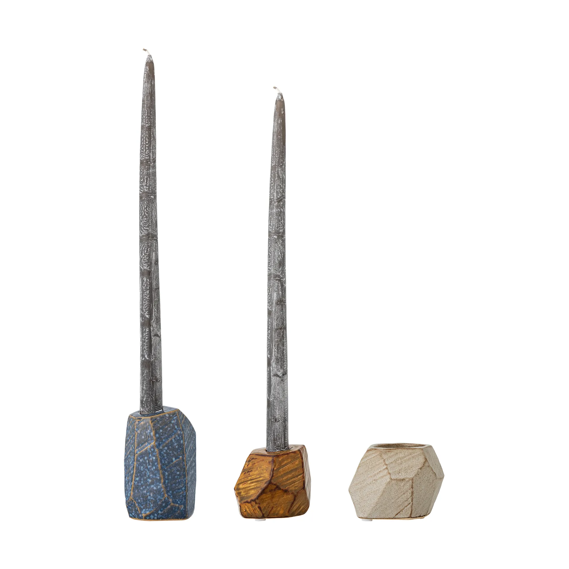 Kimber Votiv- & Windlicht 3-teilig, Blau Bloomingville