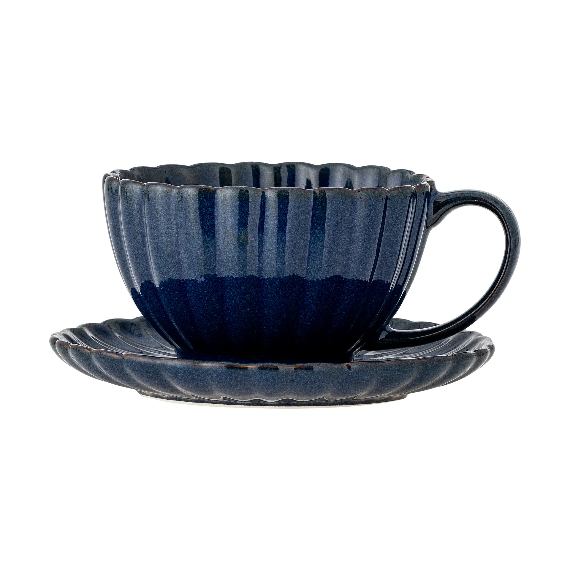 Latina Tasse 22 cl mit Untertasse, Blau Bloomingville