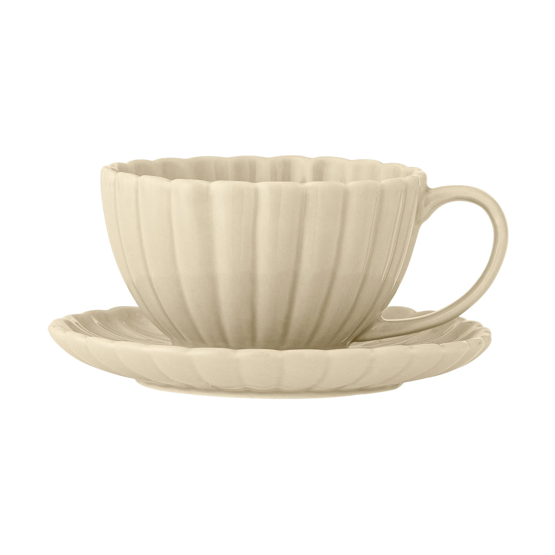 Latina Tasse 22 cl mit Untertasse, Natur Bloomingville