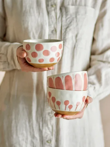 Linora Schale 58 cl 3-teilig - Rose - Bloomingville