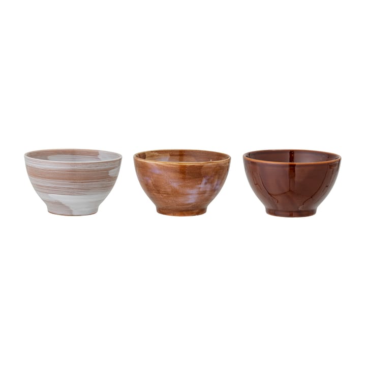 Lotus Schale Ø13,5cm 3 Teile, Braun Bloomingville