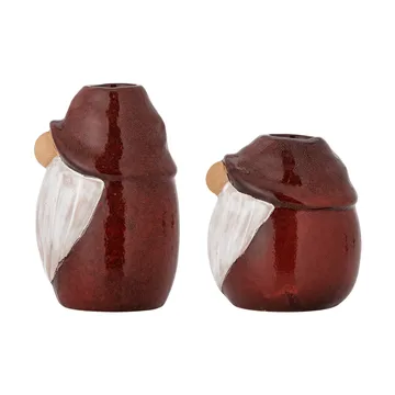Lyda Kerzenhalter - Rot, 2-teilig, Ø7 cm - Bloomingville