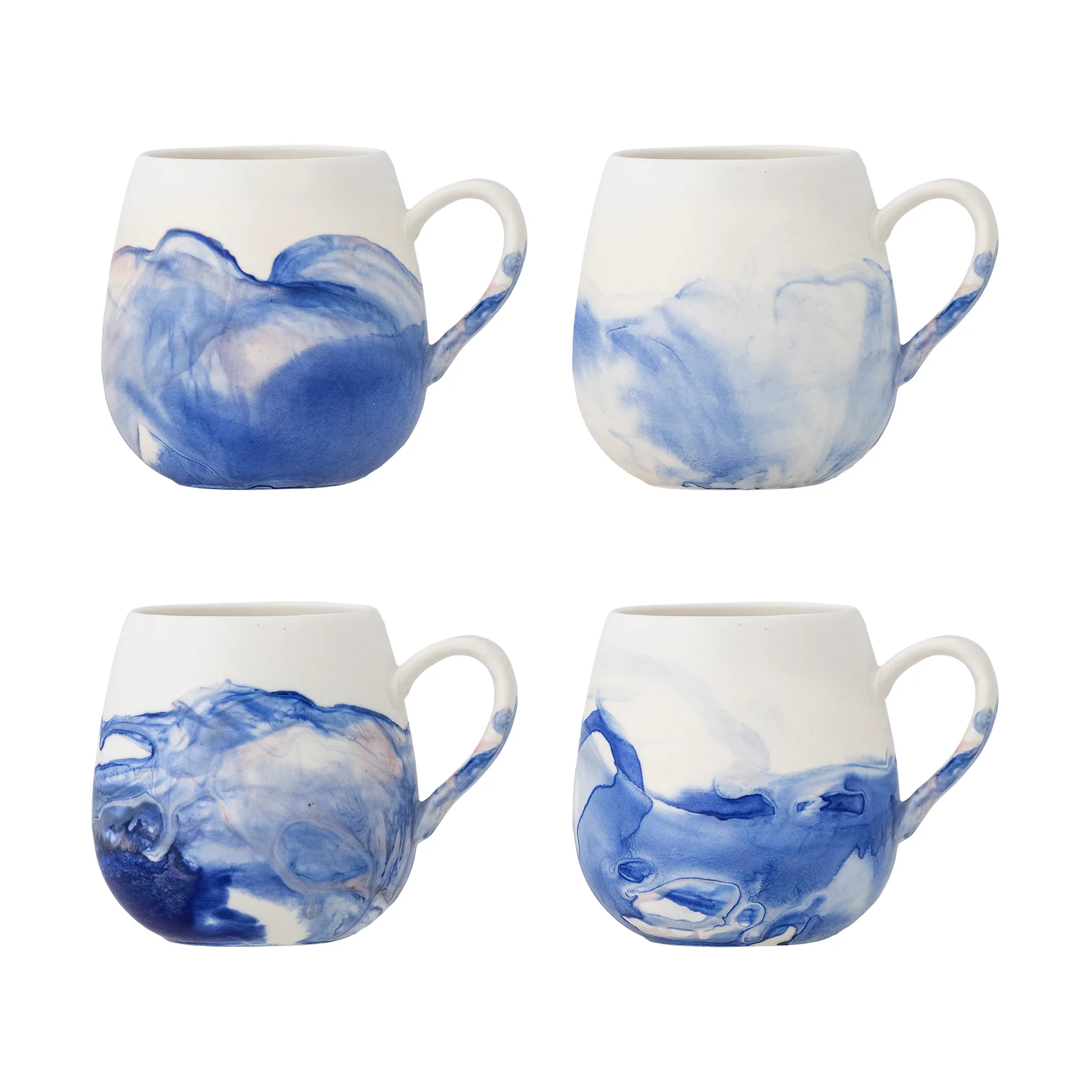Lyre Tasse 4‑teilig, Blau Bloomingville