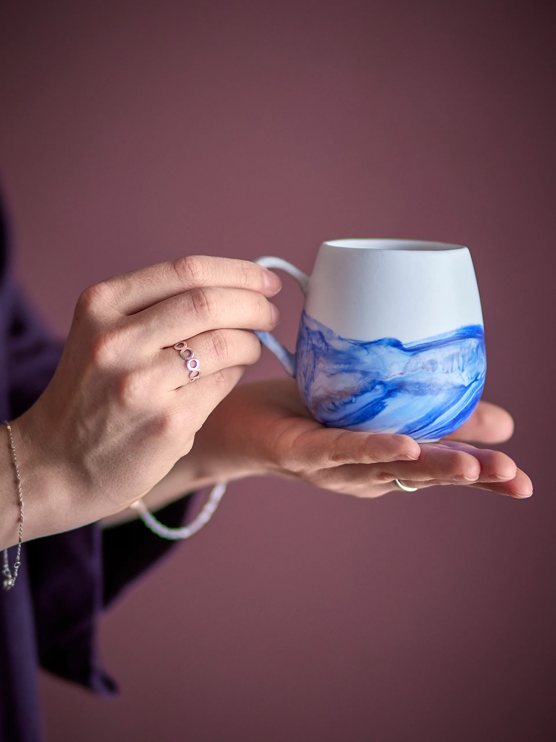 Lyre Tasse 4‑teilig, Blau Bloomingville