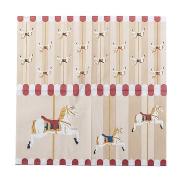 Merry-go-round Serviette 33x33 cm 20-er Packung - Natur - Bloomingville