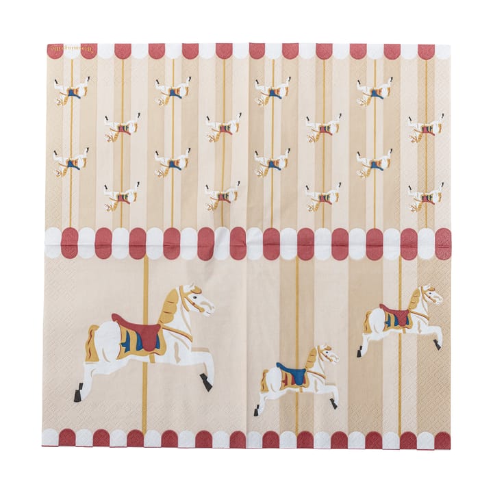 Merry-go-round Serviette 33x33 cm 20-er Packung, Natur Bloomingville