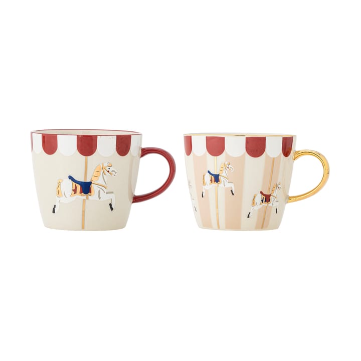 Merry-go-round Tasse 30 cl 2 Teile - Rot-weiß - Bloomingville