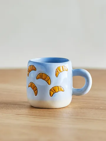 Millie Tasse 110 ml - Blau, Croissants - Bloomingville