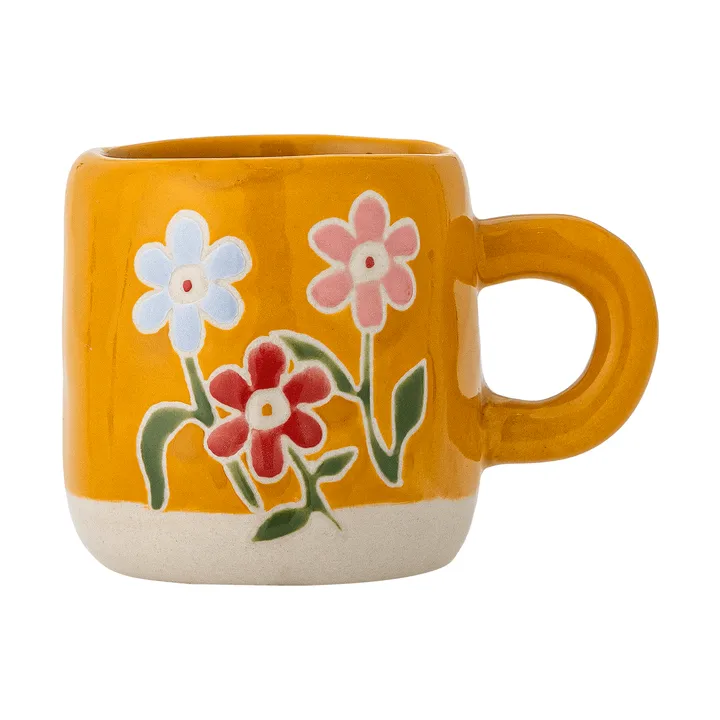 Millie Tasse 110 ml - Gelb, Blumen - Bloomingville