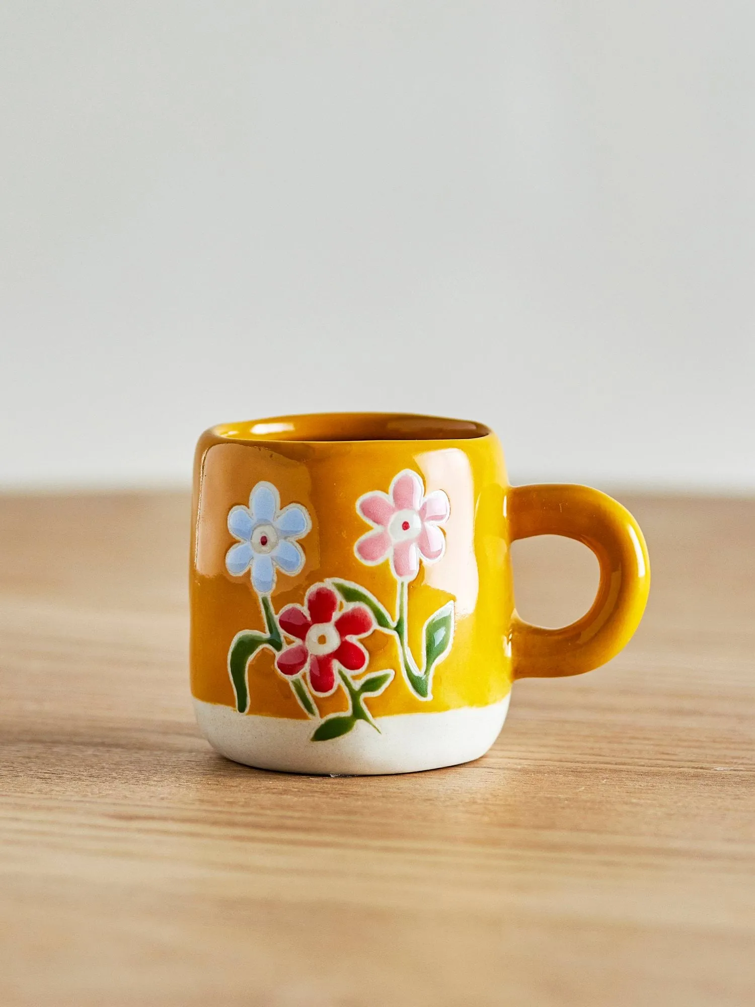 Millie Tasse 110 ml, Gelb, Blumen Bloomingville