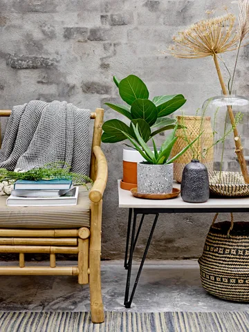 Mundo Beistelltisch 60 x 90cm - Cement - Bloomingville