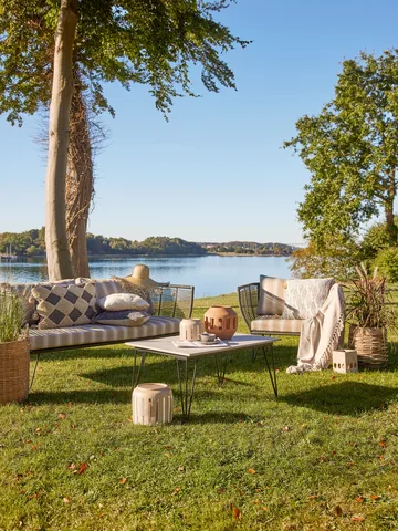 Mundo Beistelltisch 60 x 90cm - Cement - Bloomingville